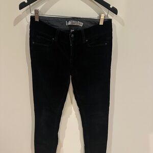 Black velvet Paige denim pants
